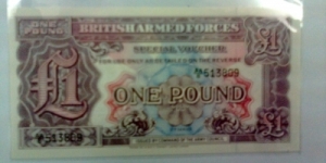 british armed forces, 2nd series 1 pound  Banknote