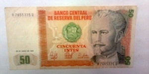 50 intis Banknote