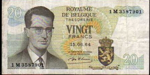 20 Francs/Frank__
pk# 138 (1)__
series: 1M 3587901__
15.06.1964 Banknote