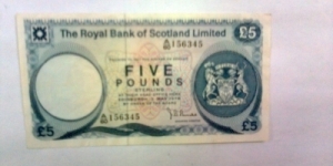 scotland 5 pounds, the royal bank of scotland limited Banknote