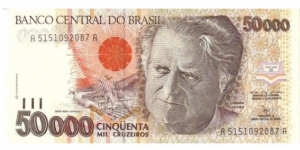 Brazil Banknotes Pick 234 50000 Cruzeiros ND1992 Banknote