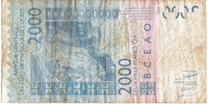 Banknote from West African States