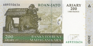 Madagascar 200 ariary 2004 Banknote