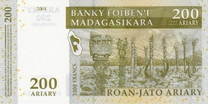 Banknote from Madagascar