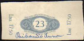 Banknote from Italy