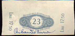 Banknote from Italy