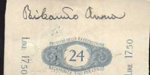 Banknote from Italy