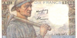 10 francs mineur Banknote