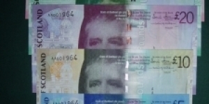 2007 Bank of Scotland Bridges series set with matching Birth Year Serial 1964. Banknote