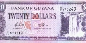 Guyana 20 Dollar Banknote