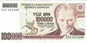 100.000 Lira(1991) Banknote