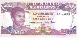 20 Emalangeni Banknote