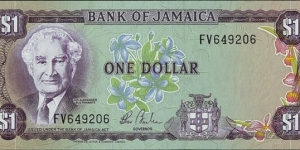 Jamaica N.D. 1 Dollar. Banknote