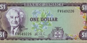 Jamaica N.D. 1 Dollar. Banknote