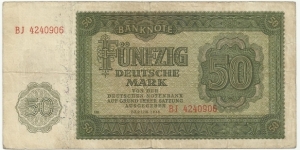 Germany-East 50 DeutscheMark - Berlin 1948 Banknote