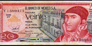 20 Pesos__
pk# 64 d (1)__
08.07.1977 Banknote