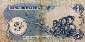 BIAFRA 5 SH. Banknote