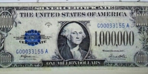 USD1 Million Silver Certificate 1928 For Sale USD1.5 Million
Please Call me at +601111860121 Banknote