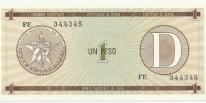 Cuba 1 CUC D-ExCertificate Banknote