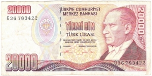 20.000 Lira Banknote