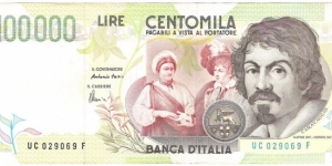 100.000 Lire Banknote