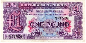 1 Pound - British Armed Forces Note, 2nd series Banknote