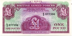 1 Pound - British Armed Forces Note - 4th Series Banknote