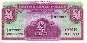 1 Pound - British Armed Forces Note - 4th Series Banknote