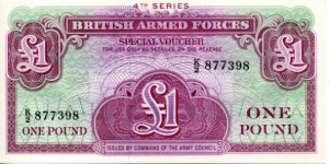 1 Pound - British Armed Forces Note - 4th Series Banknote