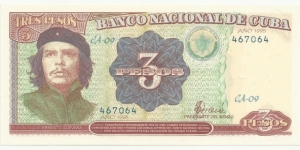 Cuba 3 Pesos 1995 Banknote