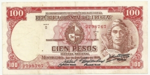 Uruguay 100 Pesos 1939 Banknote