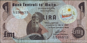 Malta N.D. 1 Pound. Banknote