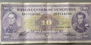 10 Bolivares Banknote