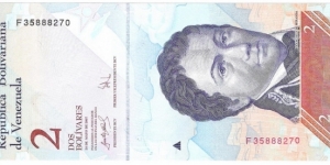 2 Bolivares Banknote