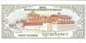 Banknote from Bhutan