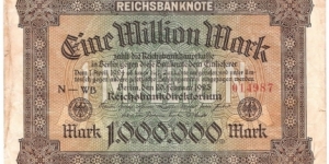 1.000.000 Mark(Weimar Republic 1924) Banknote