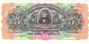 5 Colones(1903-1917) Banknote