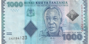 Tanzania 1000 Shilingi ND(2010) Banknote