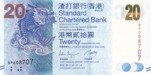 Hong Kong P297b (20 dollars 1/1-2012) Banknote