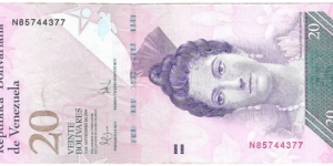 20 Bolivares Banknote