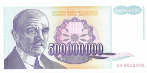 500.000.000 Dinara Banknote