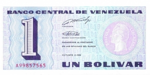 1 Bolivar Banknote