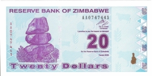 20 Dollars Banknote