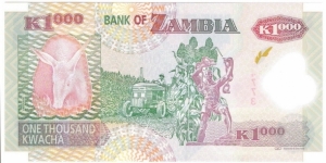 Banknote from Zambia