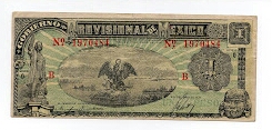 1 Peso Gobierno Provisional de Mexico Banknote