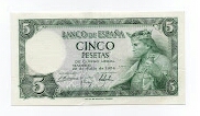 5 PESETAS BANCO DE ESPANA Banknote