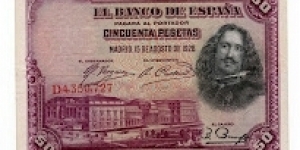 50 PESETAS BANCO DE ESPANA Banknote