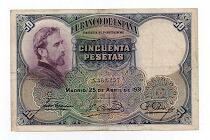 50 PESETAS BANCO DE ESPANA Banknote