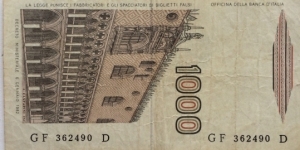 Banknote from Italy