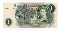 1 Pound Bank of England Banknote